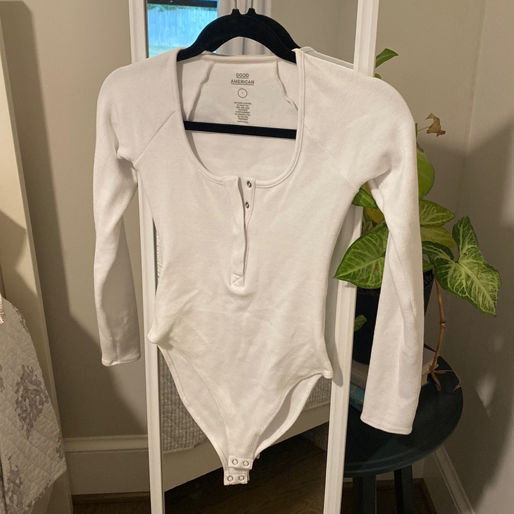 Ribbed White Food American Bodysuit 🇺🇸